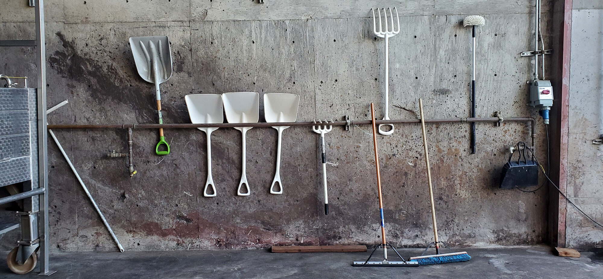 Tool Wall at La Vie Dansante Wines