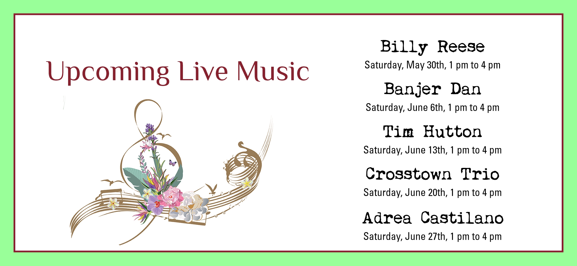 Summer Music Series - June Bands