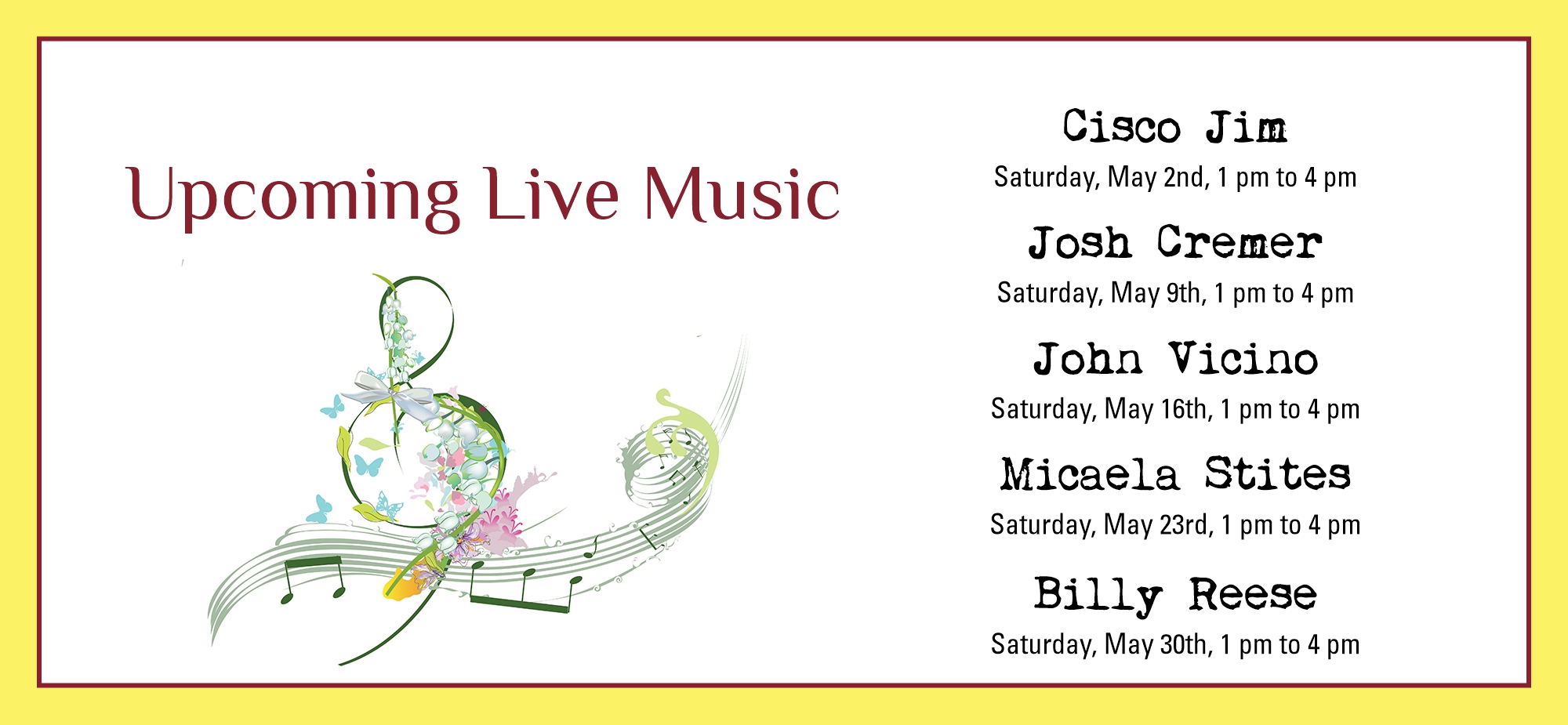 May Music Lineup