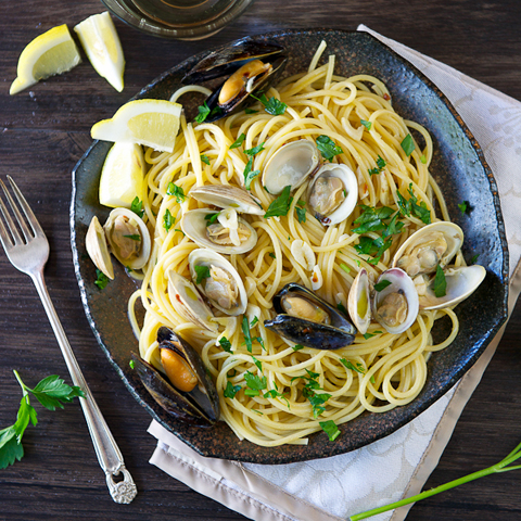 Photo of Pasta with Clams and Mussels